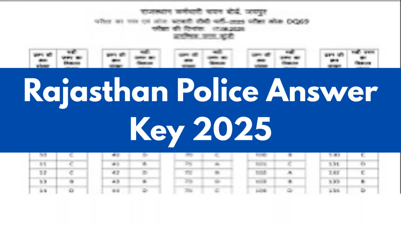 Rajasthan Police Constable Answer Key 2025